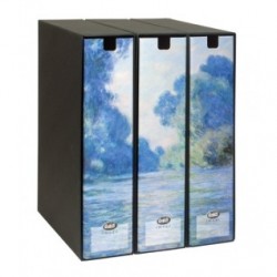 Set tre portariviste Claud Monet