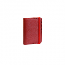 Credit Card W/Elastic Cherry Red