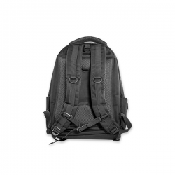 BACKPACK NYLON LEATHER BLACK