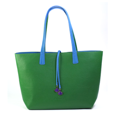 COLOR REVERSIBLE TOTE BAG LIGHT GREEN