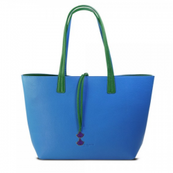 COLOR REVERSIBLE TOTE BAG TURQUOISE