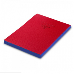 BLOCCO NOTES 15 X 21 CM SAFFIANO ROSSO CILIEGIA