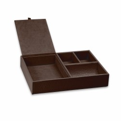 DESK ORGANIZER METAL PLATE BROWN