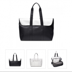 LIZ TOTE BAG VIAGGIO BLACK/WHITE