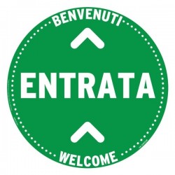Cartello tondo calpestabile ENTRATA