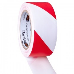 Nastro bianco/rosso 50 mm x 33 mt